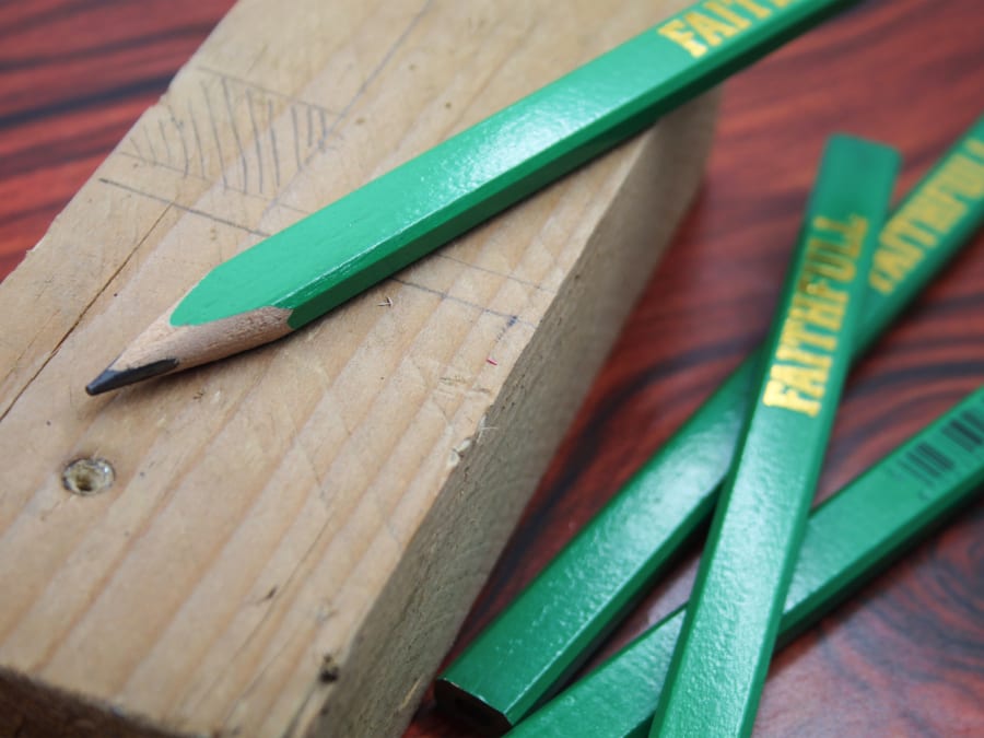 Faithfull FAICPG10FSC Carpenter's Pencils-Green / Hard