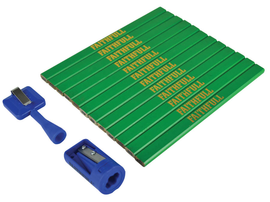 Faithfull FAICPGKIT Carpenter's Pencil Kit Green / Hard