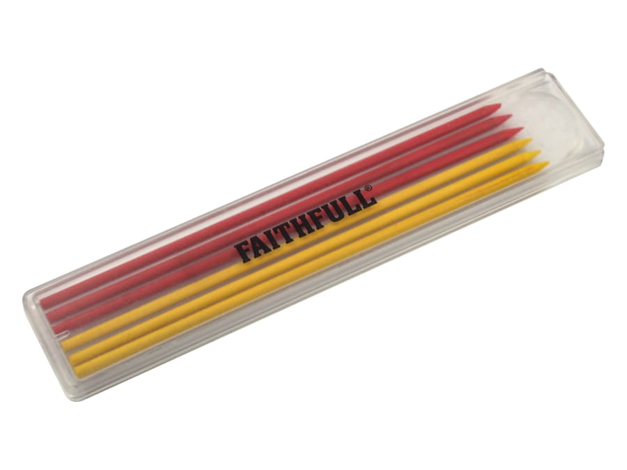 Faithfull FAICPLRRFILC Pencil Marking Refill Pack 6 Piece