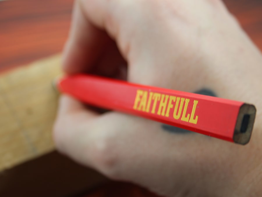 Faithfull FAICPR10FSC Carpenter's Pencils-Red / Medium (Pack 10)