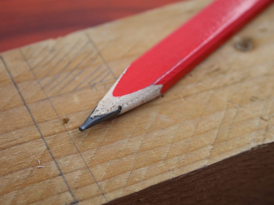 Faithfull FAICPR10FSC Carpenter's Pencils-Red / Medium (Pack 10)