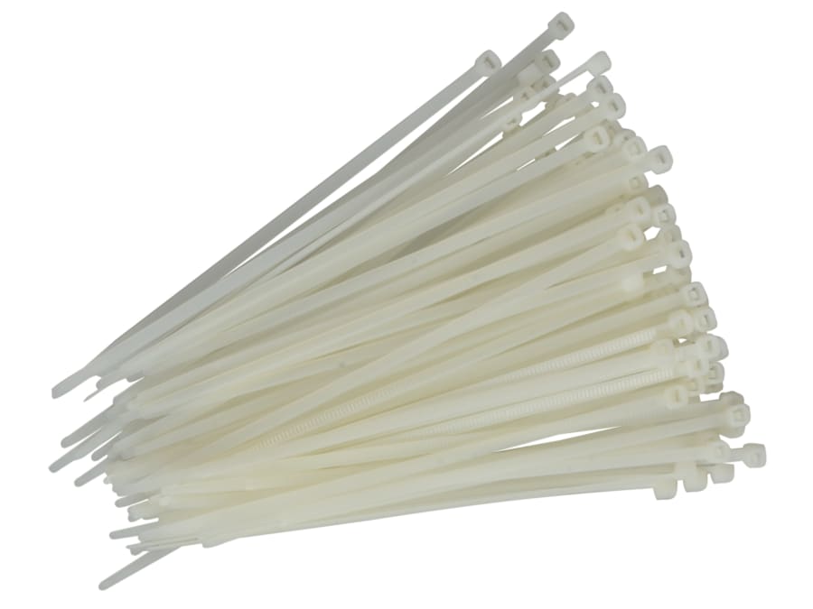Faithfull FAICT300W Cable Ties White 4.8 x 300mm