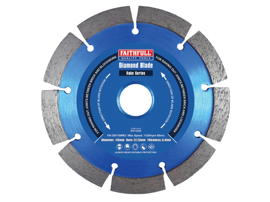 Faithfull FAIDB115MR2 115mm Mortar Raking Diamond Blade