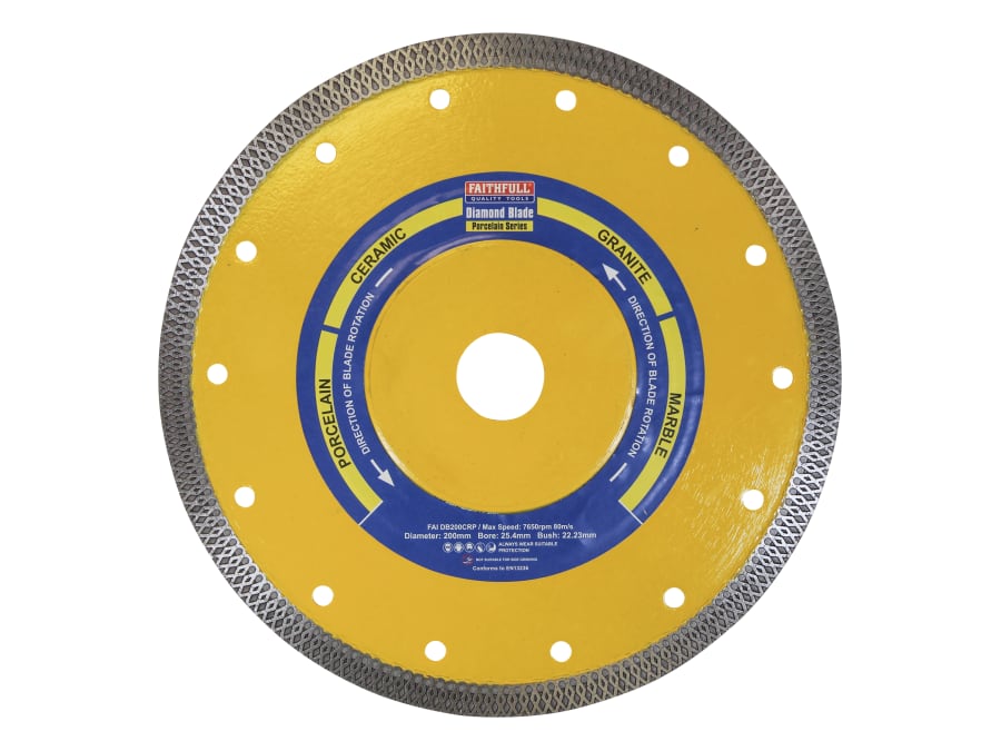 Faithfull FAIDB200CRP 200mm Porcelain Diamond Blade