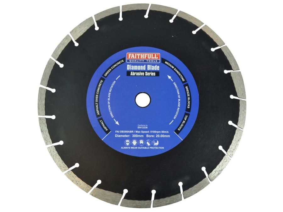 Faithfull FAIDB300ABR 300mm Diamond Abrasive Blade