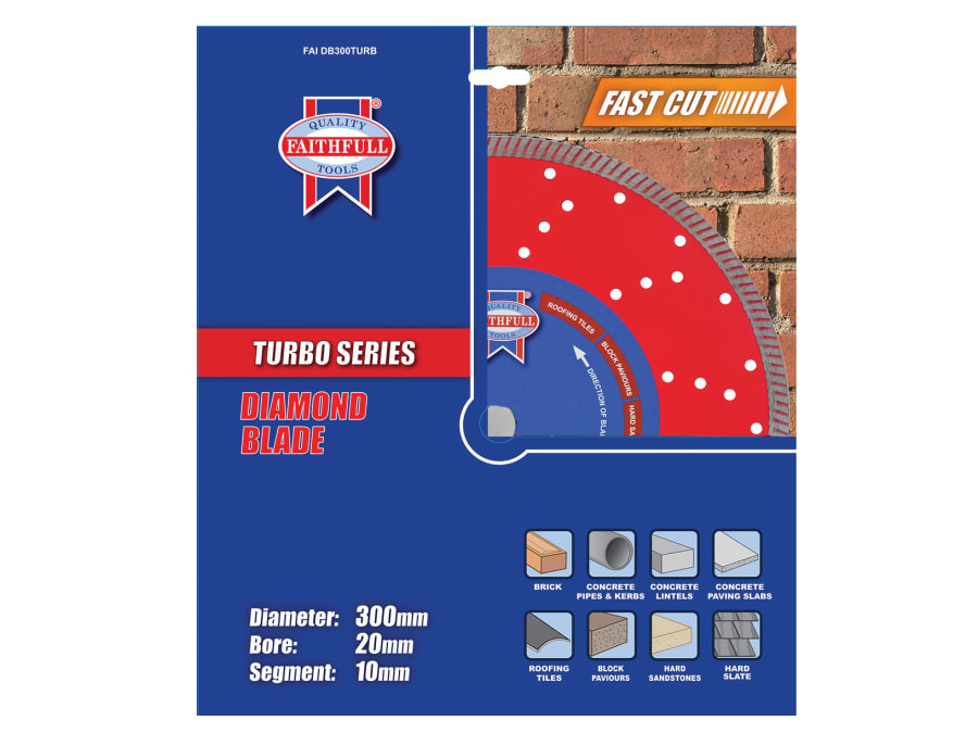Faithfull FAIDB300TURB 300mm Turbo Cut Diamond Blade