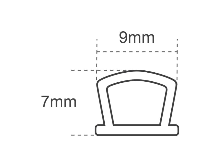 Faithfull FAIDEN976B Silicone Draught Excluder 6M 9 x 7mm Brown