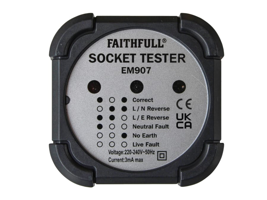 Faithfull FAIDETSOC Socket Polarity Tester