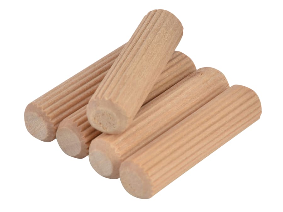 Faithfull FAIDOW10100T 40 x 10mm Fluted Wood Dowels (Tub 100)