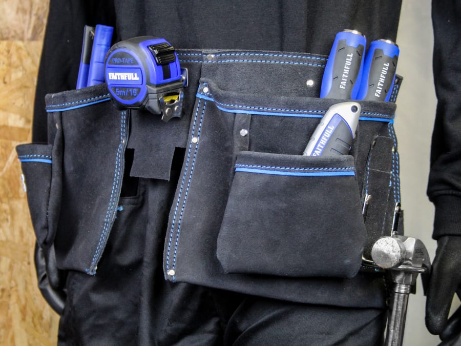 Faithfull FAIDTNP3B Double Tool & Nail Pouch