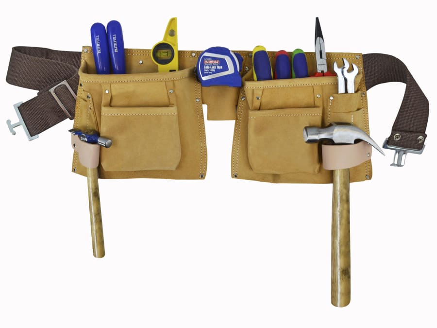 Faithfull FAIDTNP3 Double Tool & Nail Pouch