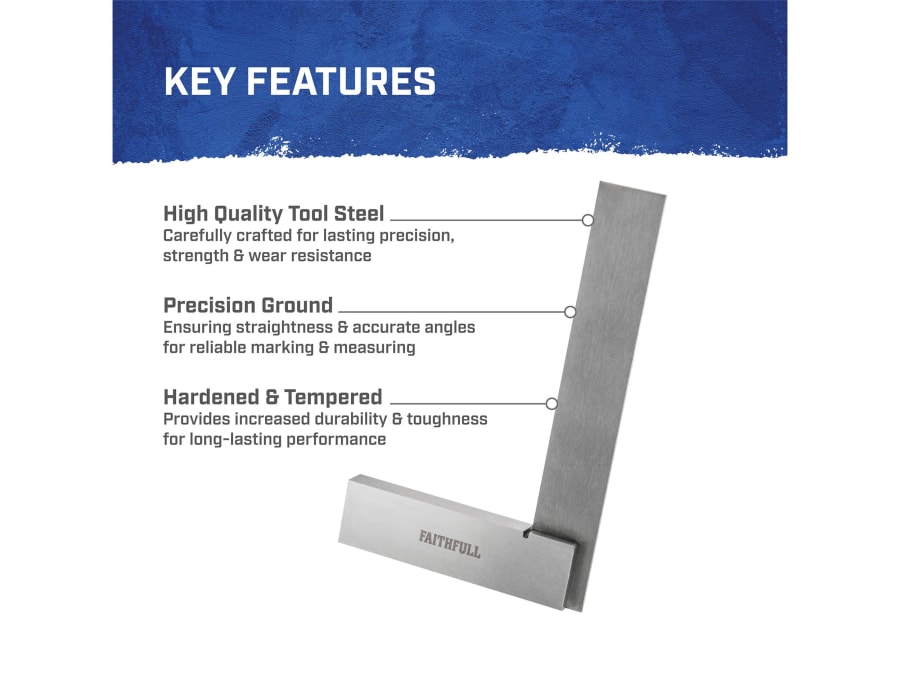 Faithfull FAIESSET4 Engineer's Squares Set 4 Piece