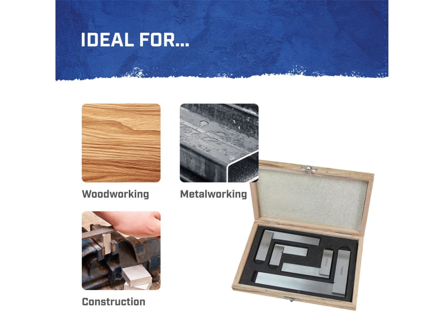 Faithfull FAIESSET4 Engineer's Squares Set 4 Piece