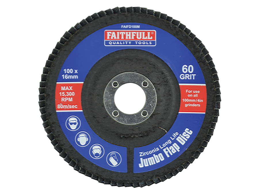 Faithfull FAIFD100M 100mm Medium Flap Disc