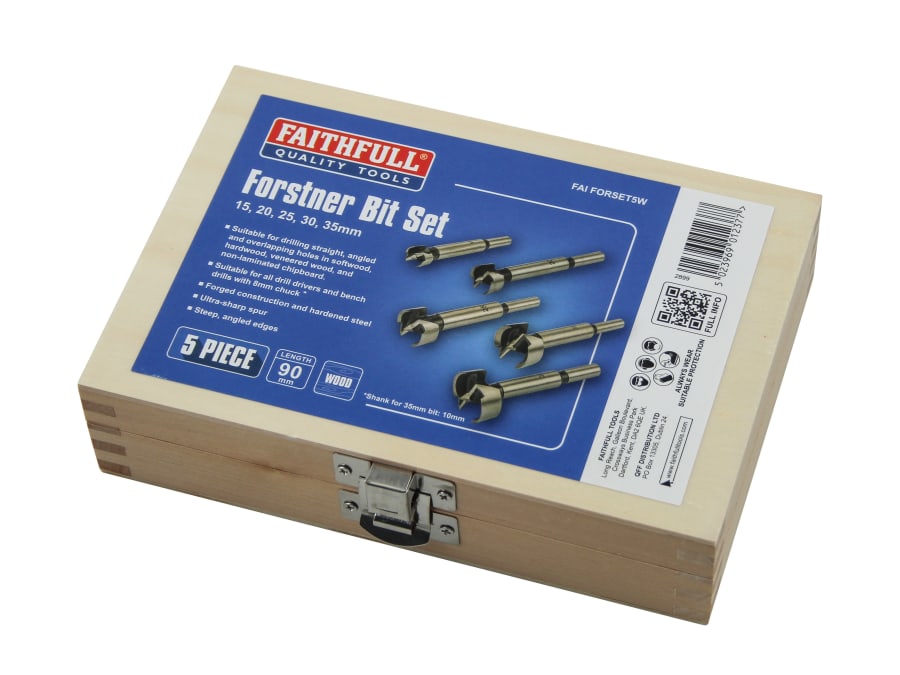 Faithfull FAIFORSET5W 5 Piece Forstner Bit Set