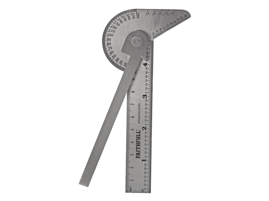 Faithfull FAIGAUGEMULT 100mm Multi Purpose Angle Protractor