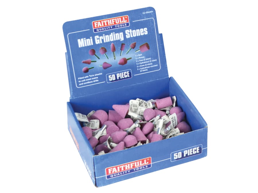 Faithfull FAIGWAM50 50 Piece Mini Grinding Wheel Assortment