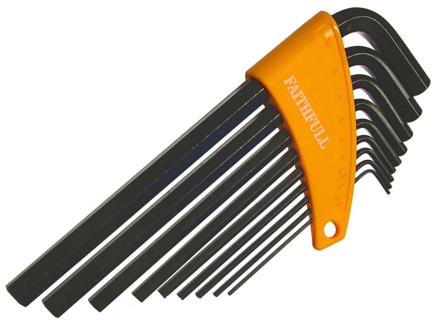 Faithfull FAIHKS9ML 9 Piece Metric Long Arm Hex Key Set
