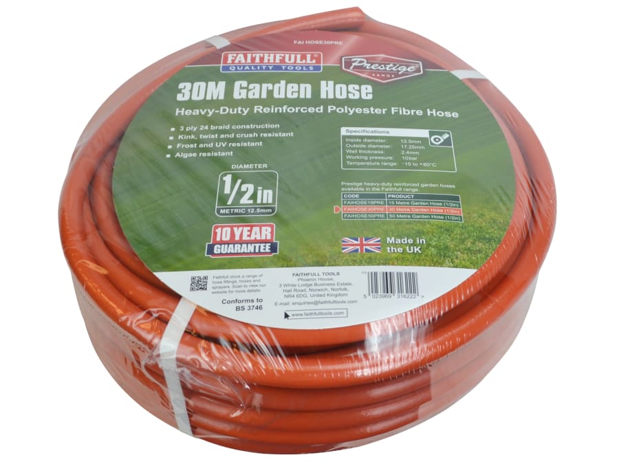 Faithfull FAIHOSE30PRE 30m Garden Hose