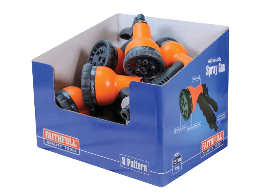 Faithfull FAIHOSESPBUL 8 Pattern Adjustable Spray Gun