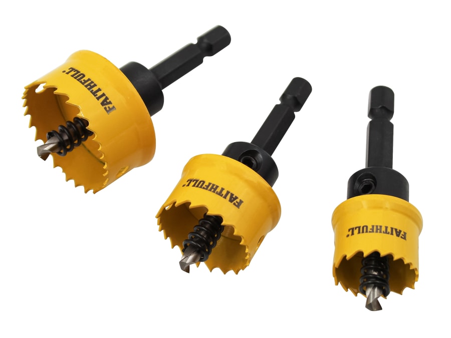 Faithfull FAIHSM3PSET 3 Piece Mini Holesaw Set