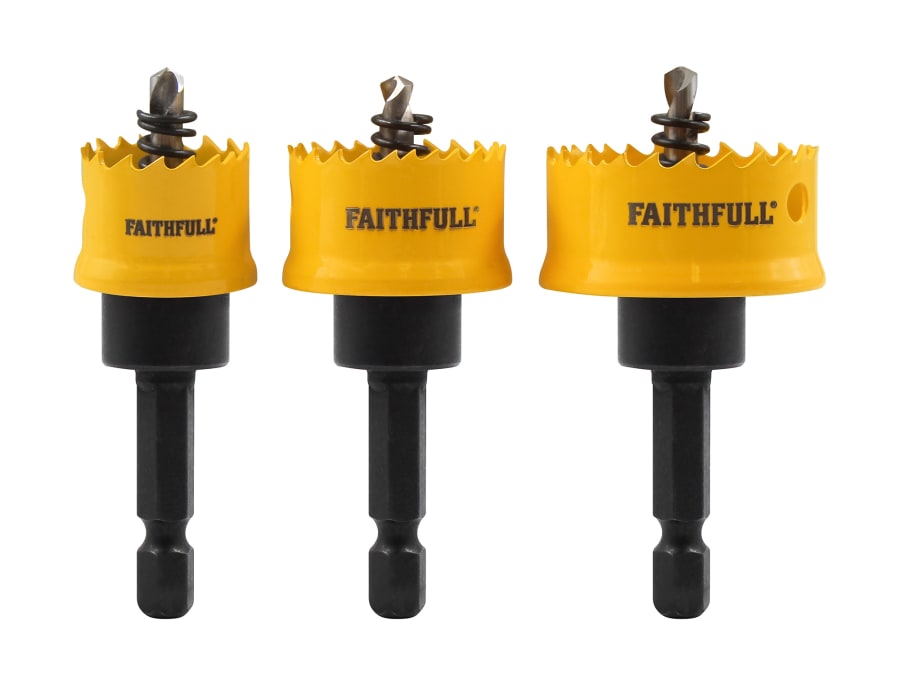 Faithfull FAIHSM3PSET 3 Piece Mini Holesaw Set