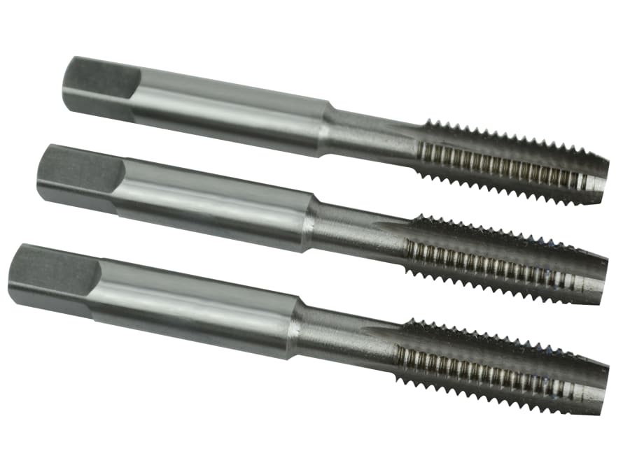 Faithfull FAIHSSTM8 M8 x 1.25 HSS Straight Flute Tap Set 3 Piece