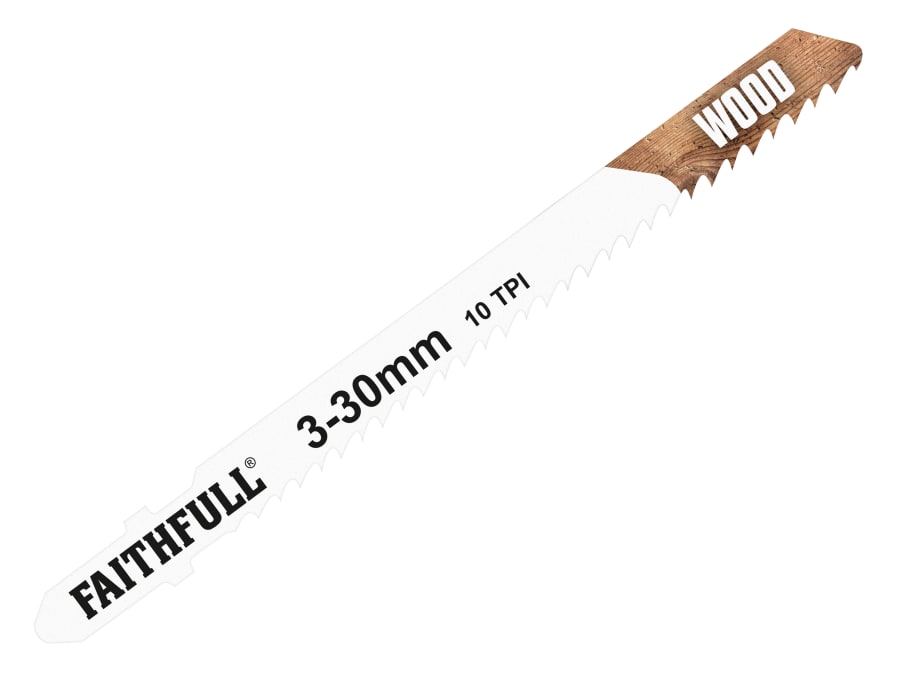 Faithfull FAIJBT101B Jigsaw Blades Pack of 5