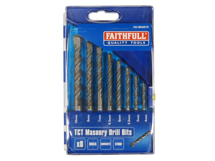 Faithfull FAIMDSET8 8 Piece Masonry Drill Set