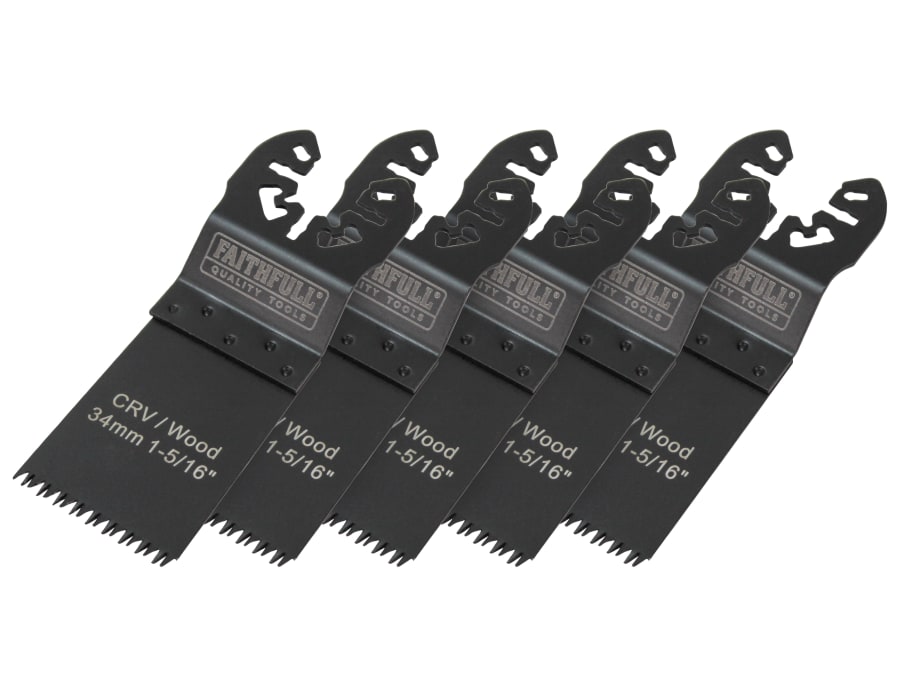 Faithfull FAIMFW34B 34mm CrV Flush Cut Wood Blade Set