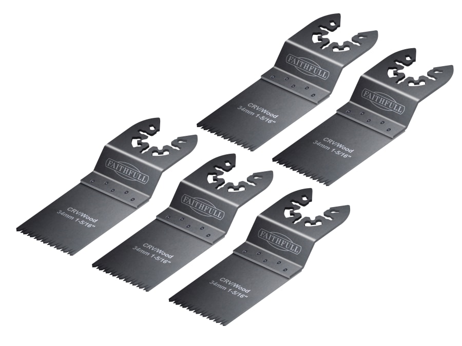 Faithfull FAIMFW34B 34mm CrV Flush Cut Wood Blade Set