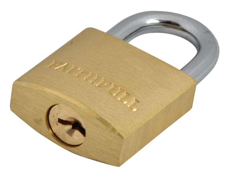 Faithfull FAIPLB25 25mm Brass Padlock with 3 Keys