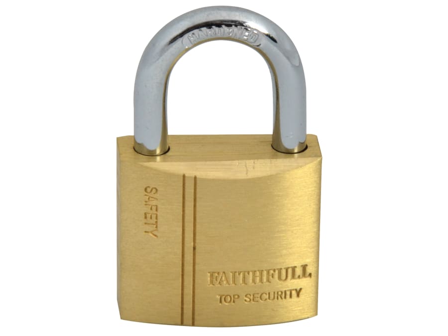 Faithfull FAIPLB30 30mm Brass Padlock