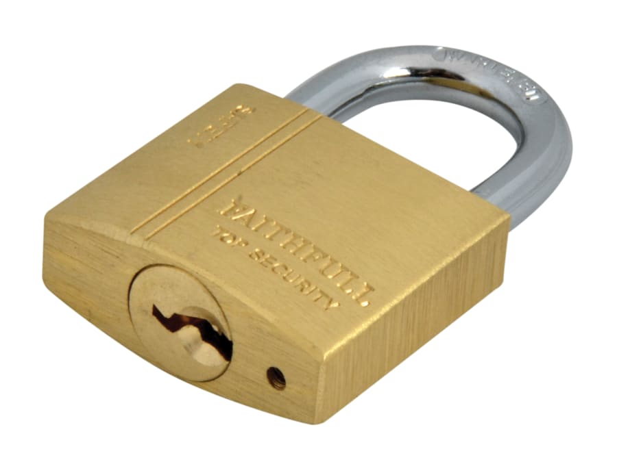 Faithfull FAIPLB30 30mm Brass Padlock