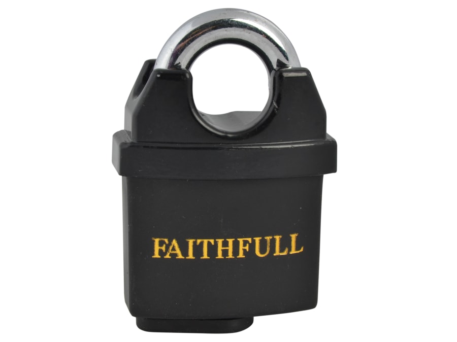 Faithfull FAIPLB50WP 50mm PVC Coated Brass Padlock