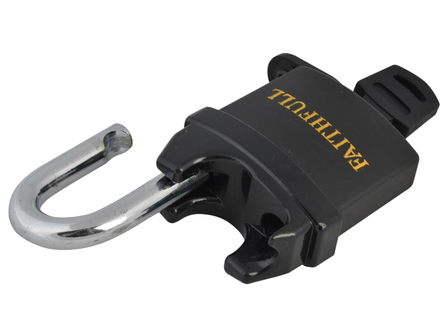 Faithfull FAIPLB50WP 50mm PVC Coated Brass Padlock