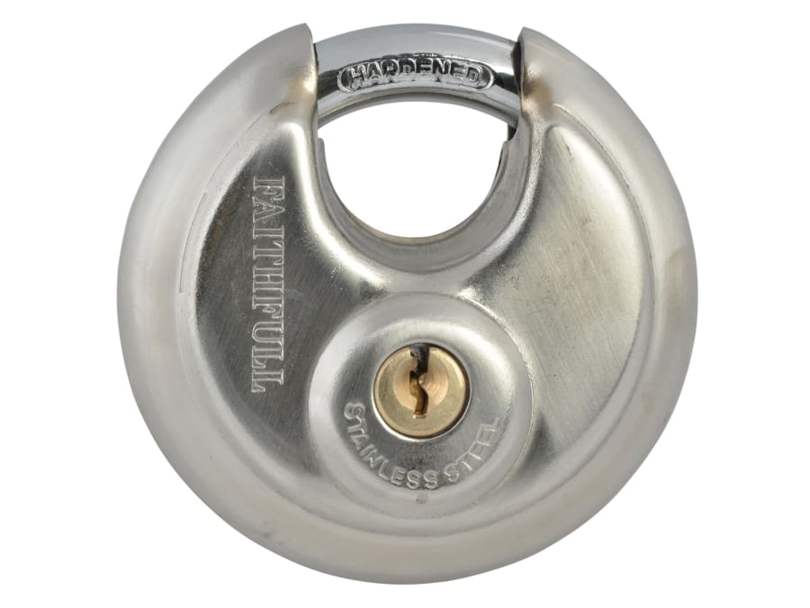 Faithfull FAIPLSS70DIS 70mm Stainless Steel Discus Padlock