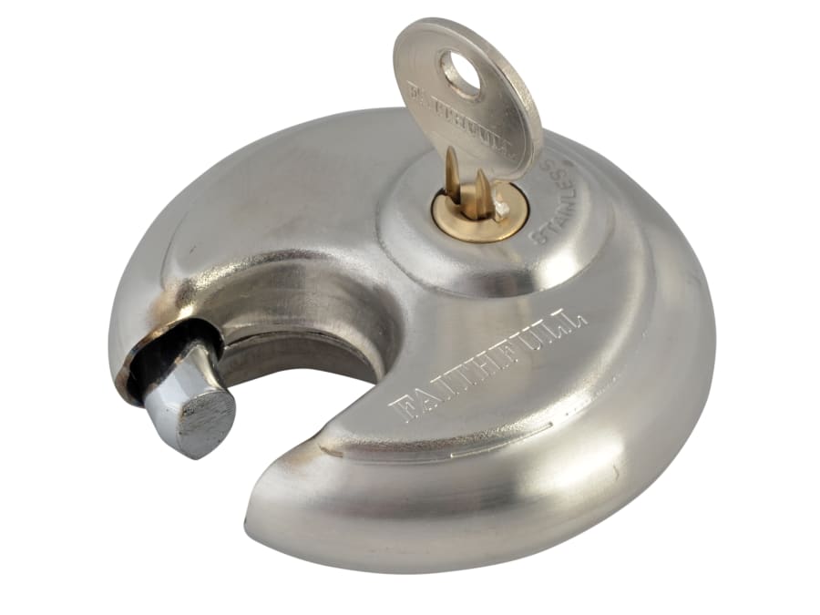 Faithfull FAIPLSS70DIS 70mm Stainless Steel Discus Padlock