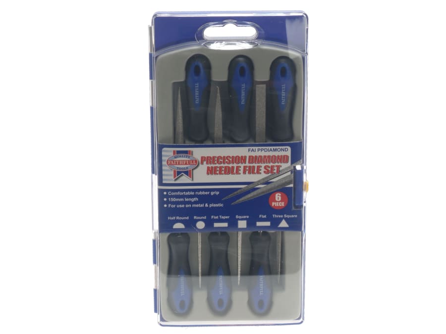 Faithfull FAIPPDIAMOND Diamond Needle File Set 6 Piece