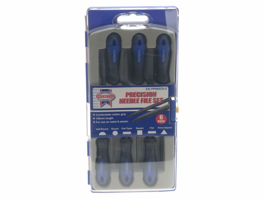 Faithfull FAIPPNEEDLE 6 Piece Precision Needle File Set