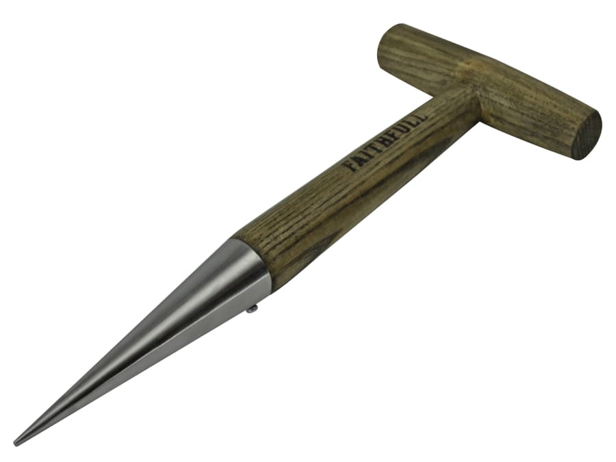 Faithfull FAIPRESHDIBB Stainless Steel Dibber with Ash Handle
