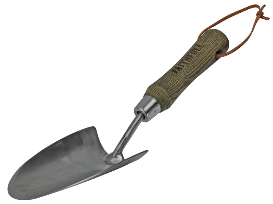 Faithfull FAIPRESHTSS Stainless Steel Hand Trowel with Ash Handle