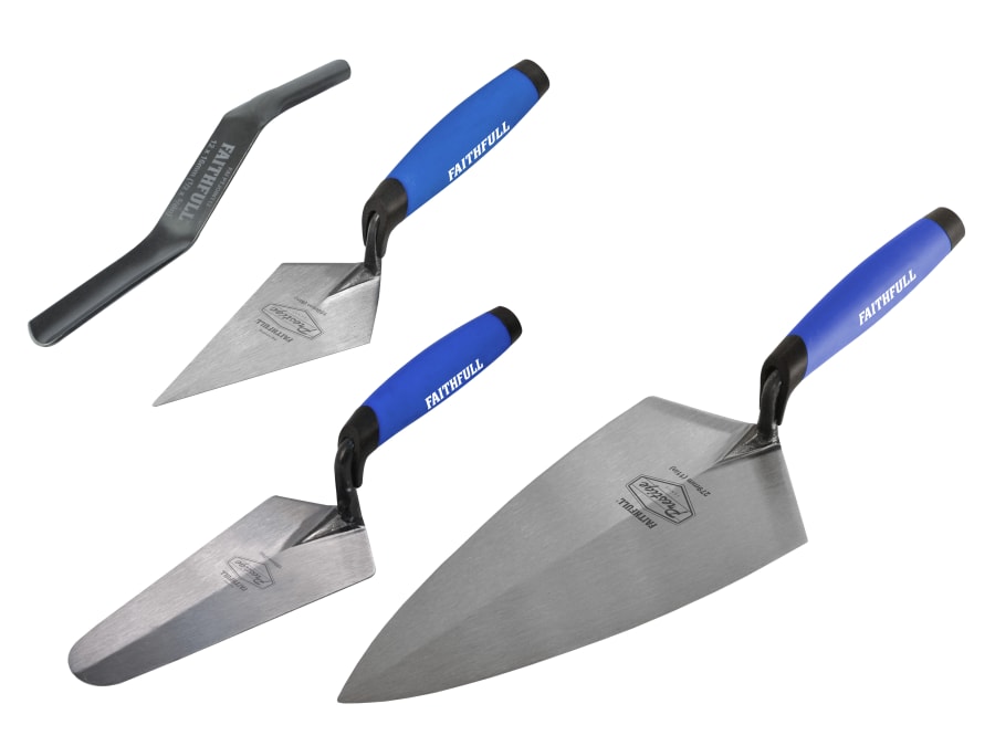 Faithfull FAIPTFSET4 Brick Trowel Set 4 Piece