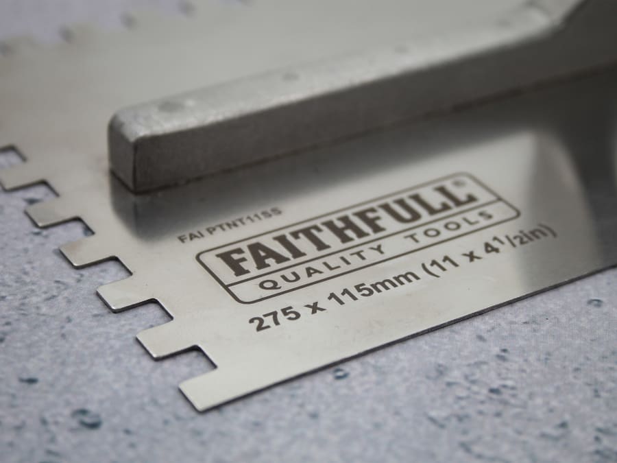 Faithfull FAIPTNT11SS 275 x 115mm 6mm Notch Trowel