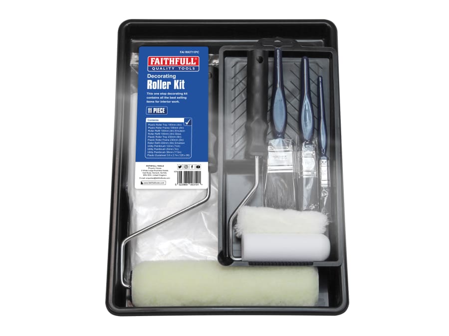 Faithfull FAIRKIT11PC 11 Piece Decorating Roller Kit