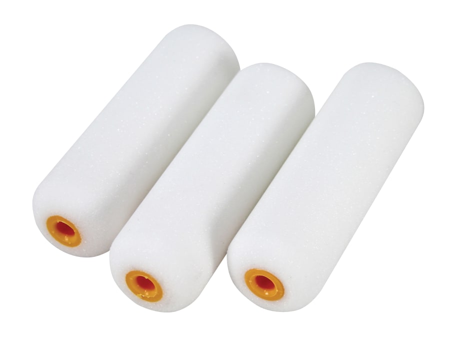 Faithfull FAIRMINI10F 100mm Foam Mini Roller Refills Pack of 10