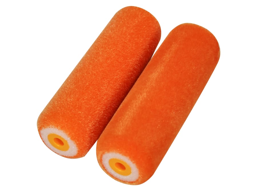 Faithfull FAIRMINI2FLO Flock Foam Mini Roller Refill Pack 2