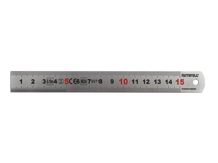 Faithfull FAIRUL150MS 150mm Matt Silver Measuring Rule
