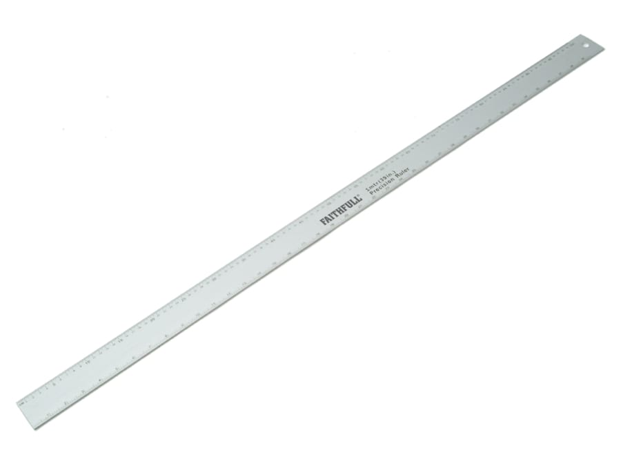 Faithfull FAIRULE1000 1m Aluminium Flat Rule