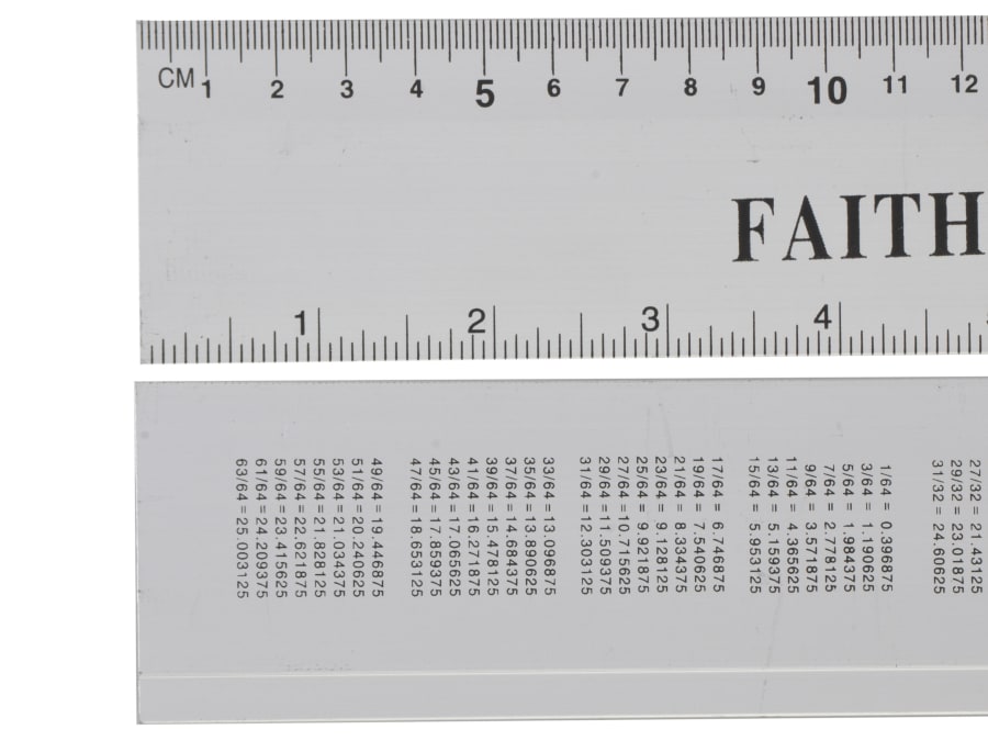Faithfull FAIRULE300 300mm Aluminium Rule